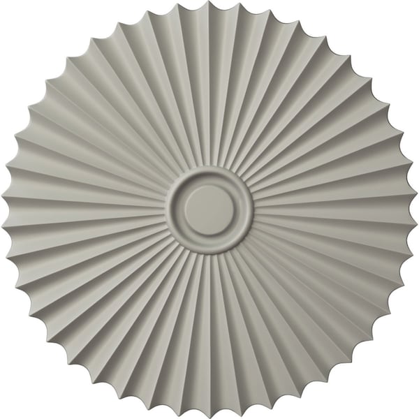 Ekena Millwork Shakuras Ceiling Medallion (For Canopies up to 5 3/4"), Hand-Painted Pot of Cream, 33 7/8"OD x 2"P CM34SHPCF - main